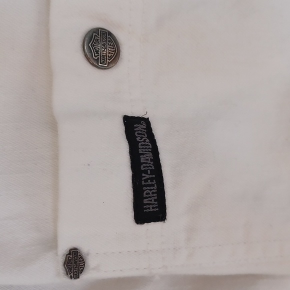 Harley Davidson White Shorts Overalls Women's L - Picture 10 of 16
